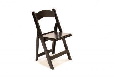 BLACK ACRYLIC FOLDING CHAIR