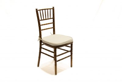FRUITWOOD CHIAVARI CHAIR WITH IVORY CUSHION