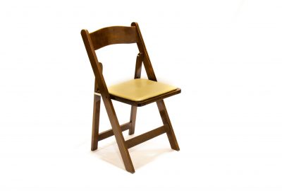 FRUITWOOD FOLDING CHAIR WITH TAN PAD