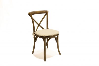 RUSTIC X-BACK CHAIR, ANTIQUED DRIFTWOOD