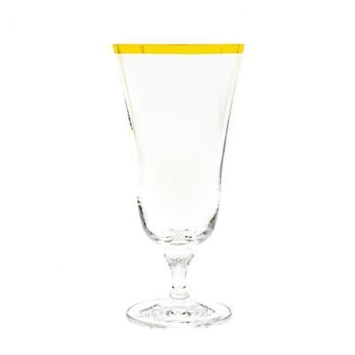 Small Gold Trim Clear Glass