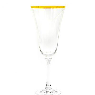 Medium Gold Trim Clear Glass