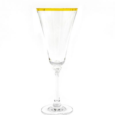 Large Gold Trim Clear Glass